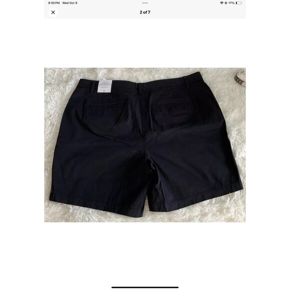 Talbots Women’s Relaxed Chino Shorts 7” Inseam Black Plus Size 16 NWT - Picture 2 of 7
